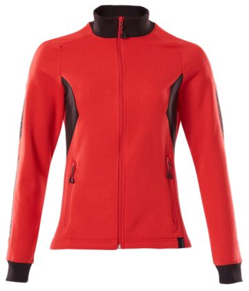 Mascot 18494-962 Dames Sweatshirt met rits Signaalrood/Zwart
