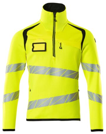 Mascot 19005-351 Gebreide trui met korte rits Hi-Vis Geel/Zwart