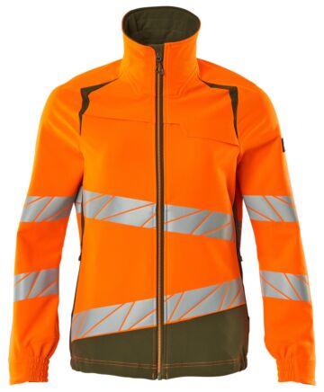 Mascot 19008-511 Dames Jas Hi-Vis Oranje/Mosgroen