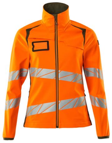 Mascot 19012-143 Dames Softshell jas Hi-Vis Oranje/Mosgroen