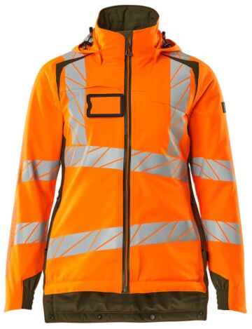 Mascot 19045-449 Dames Winterjas Hi-Vis Oranje/Mosgroen