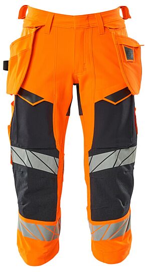 Mascot 19049-711 Driekwart broek met spijkerzakken Hi-Vis Oranje/Donkermarine