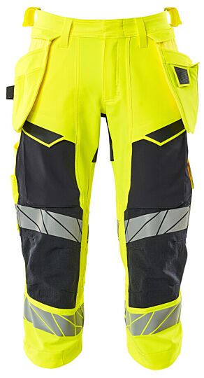 Mascot 19049-711 Driekwart broek met spijkerzakken Hi-Vis Geel/Donkermarine