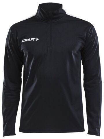 Craft Progress Halfzip Ls Tee Heren Black/White