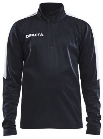 Craft Progress Halfzip Ls Tee Jr Kinderen Black/White