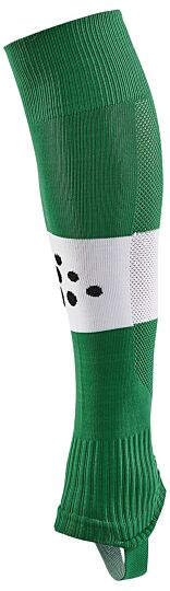 Craft Pro Control Stripe W-O Foot Socks Senior Team Green/White