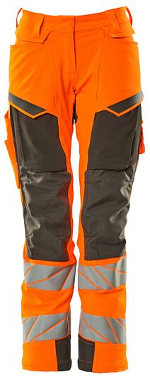 Mascot 19078-511 Dames Broek met kniezakken Hi-Vis Oranje/Donkerantraciet