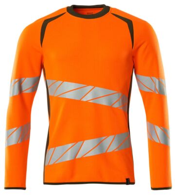 Mascot 19084-781 Sweatshirt Hi-Vis Oranje/Mosgroen