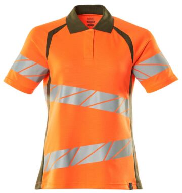 Mascot 19093-771 Dames Poloshirt Hi-Vis Oranje/Mosgroen