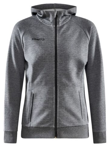 Craft Core Soul Full Zip Hood Dames Dark Grey Melange