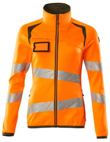 Mascot 19153-315 Dames Fleecetrui met rits Hi-Vis Oranje/Mosgroen