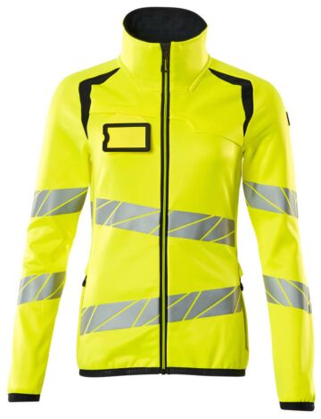 Mascot 19153-315 Dames Fleecetrui met rits Hi-Vis Geel/Donkermarine