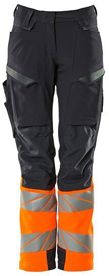 Mascot 19178-511 Dames Broek met kniezakken Donkermarine/Hi-Vis Oranje