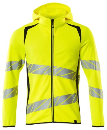 Mascot 19284-781 Capuchontrui met rits Hi-Vis Geel/Donkermarine
