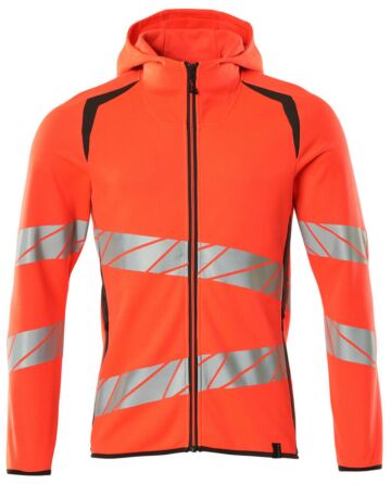 Mascot 19284-781 Capuchontrui met rits Hi-Vis Rood/Donkerantraciet