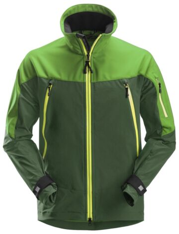 Snickers 1940 FlexiWork Soft Shell Stretch Jack Appelgroen/Bosgroen