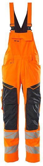 Mascot 19569-236 Amerikaanse overall met kniezakken Hi-Vis Oranje/Donkermarine