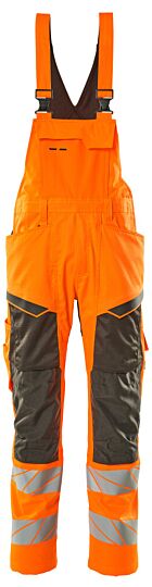 Mascot 19569-236 Amerikaanse overall met kniezakken Hi-Vis Oranje/Donkerantraciet