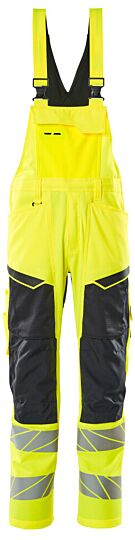Mascot 19569-236 Amerikaanse overall met kniezakken Hi-Vis Geel/Donkermarine