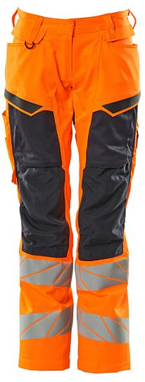 Mascot 19578-236 Dames Broek met kniezakken Hi-Vis Oranje/Donkermarine