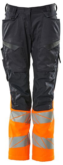Mascot 19678-236 Dames Broek met kniezakken Donkermarine/Hi-Vis Oranje