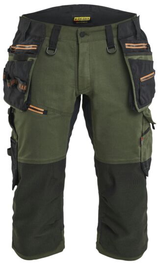 Blåkläder 1977-1149 STRIKER Piraatbroek met stretch Woudgroen/Roest