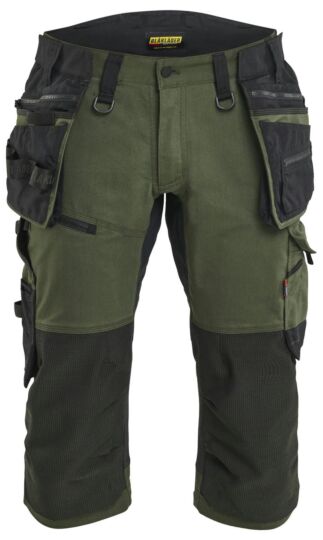 Blåkläder 1977-1149 STRIKER Piraatbroek met stretch Donker herfstgroen/Zwart