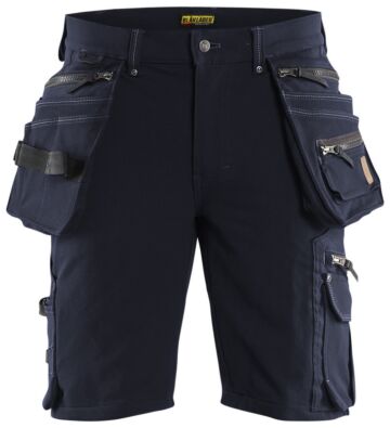 Blåkläder 1988-1644 Short 4-weg stretch met gereedschapszakken Donker marineblauw/Zwart