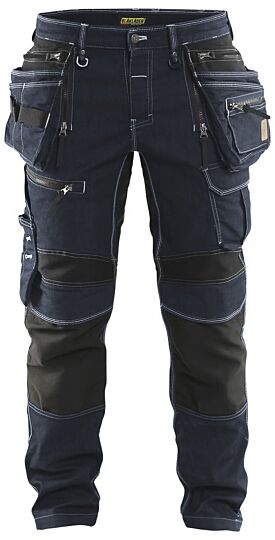 Blåkläder 1990-1141 Werkbroek denim stretch X1900 Marineblauw/Zwart