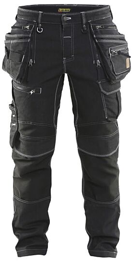 Blåkläder 1990-1141 Werkbroek denim stretch X1900 Zwart