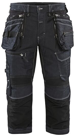 Blåkläder 1991-1141 Piraatbroek denim stretch X1900 Marineblauw/Zwart