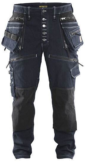 Blåkläder 1999-1141 Baggy denim stretch X1900 Marineblauw/Zwart