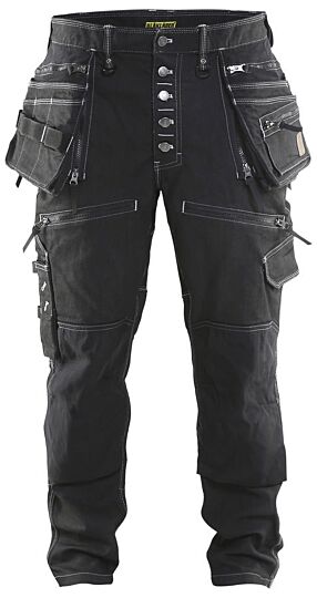 Blåkläder 1999-1141 Baggy denim stretch X1900 Zwart