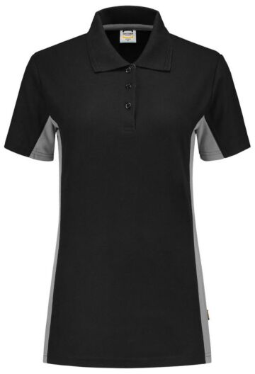 Tricorp 202003 Poloshirt Bicolor Dames Zwart/Grijs