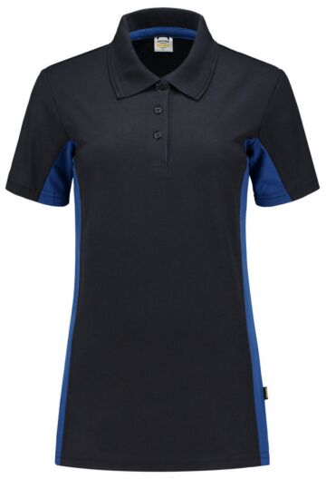 Tricorp 202003 Poloshirt Bicolor Dames Marineblauw/Korenblauw