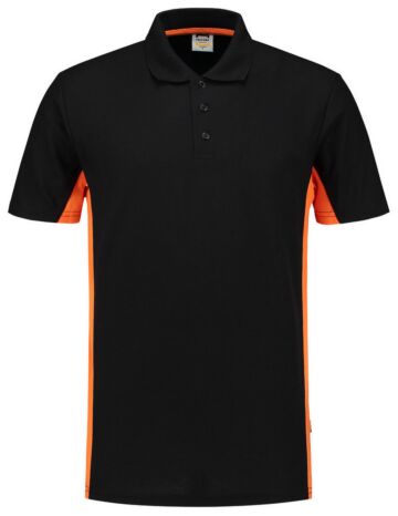Tricorp 202004 Poloshirt Bicolor Zwart/Oranje