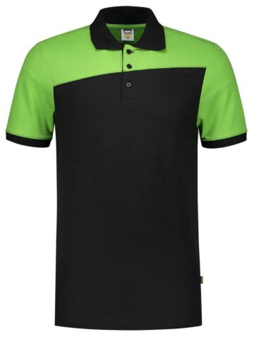 Tricorp 202006 Poloshirt Bicolor Naden Zwart/Lime