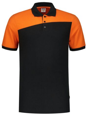 Tricorp 202006 Poloshirt Bicolor Naden Zwart/Oranje
