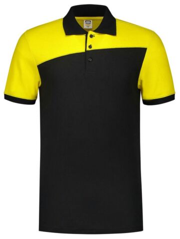 Tricorp 202006 Poloshirt Bicolor Naden Zwart/Geel