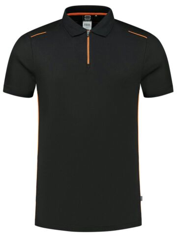 Tricorp 202703 Poloshirt Accent Zwart/Oranje