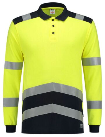 Tricorp 203003 Poloshirt Multinorm Bicolor Fluor Geel/Blauw