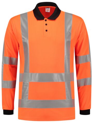 Tricorp 203005 Poloshirt RWS Birdseye Lange Mouw Fluor Oranje