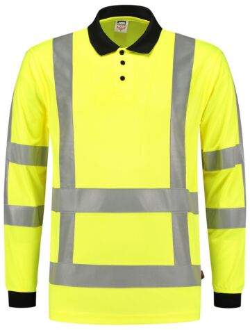 Tricorp 203005 Poloshirt RWS Birdseye Lange Mouw Fluor Geel