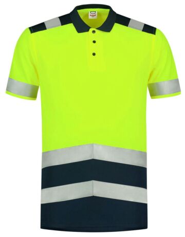 Tricorp 203007 Poloshirt High Vis Bicolor Fluor Geel/Blauw
