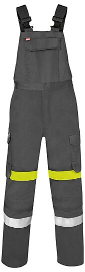 HAVEP 20333 Amerikaanse Overall Force+ Charcoal/Fluo Geel