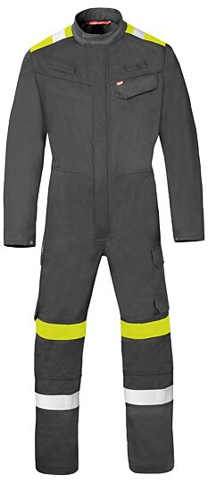 HAVEP 20335 Overall Force+ Charcoal/Fluo Geel