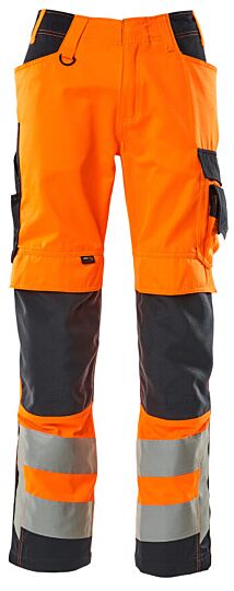 Mascot 20879-236 Broek met kniezakken Hi-Vis Oranje/Donkermarine