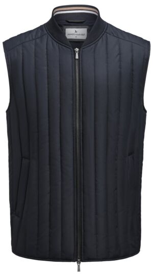 James Harvest Scarsdale Vest Bodywarmer Heren Zwart
