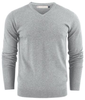 James Harvest Ashland V Gebreide Sweater Heren Grijs Mêlée