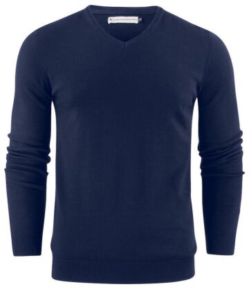 James Harvest Ashland V Gebreide Sweater Heren Marine